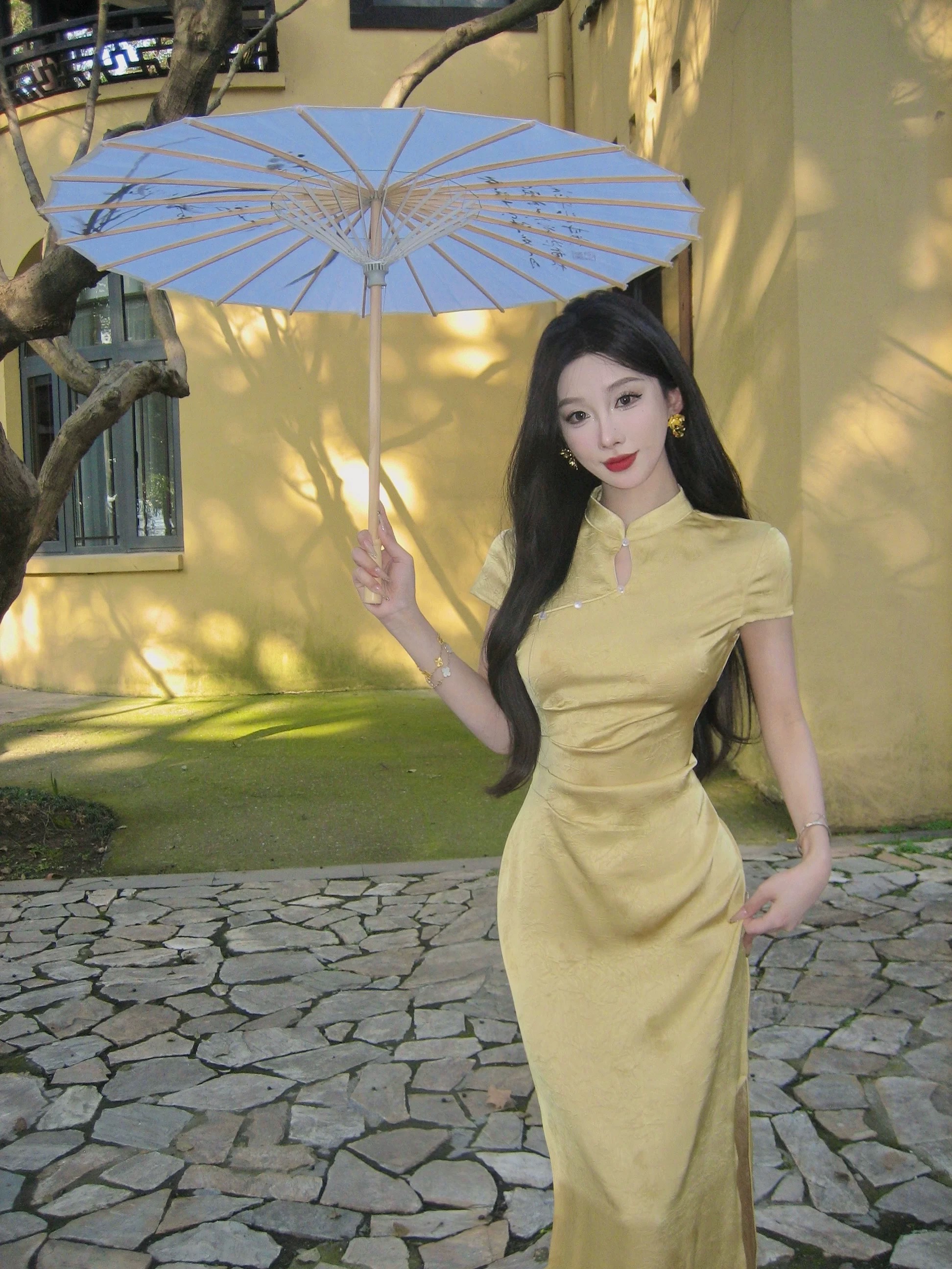 Collecting shells qipao dress Q223 images